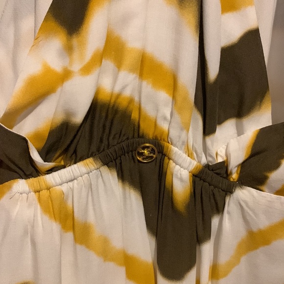 Vix Lux Beach Cover Up With In White, Gold & Brown Size Small Petite - Picture 7 of 9